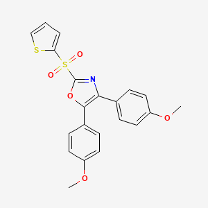 4,5-Bis(4-methoxyphenyl)-2-(thiophene-2-sulfonyl)-1,3-oxazole