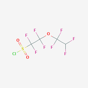 molecular formula C4HClF8O3S B14395885 1,1,2,2-Tetrafluoro-2-(1,1,2,2-tetrafluoroethoxy)ethane-1-sulfonyl chloride CAS No. 88239-68-3