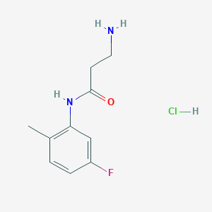 molecular formula C10H14ClFN2O B1439591 N~1~-(5-Fluoro-2-methylphenyl)-beta-alaninamide hydrochloride CAS No. 1147192-77-5