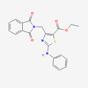 Ethyl 4-((1,3-dioxoisoindolin-2-YL)methyl)-2-(phenylamino)thiazole-5-carboxylate