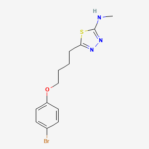 molecular formula C13H16BrN3OS B14395948 5-[4-(4-Bromophenoxy)butyl]-N-methyl-1,3,4-thiadiazol-2-amine CAS No. 87411-24-3