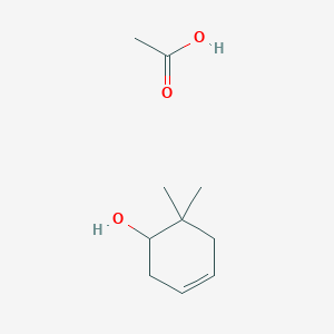 molecular formula C10H18O3 B14395963 Acetic acid;6,6-dimethylcyclohex-3-en-1-ol CAS No. 88683-96-9