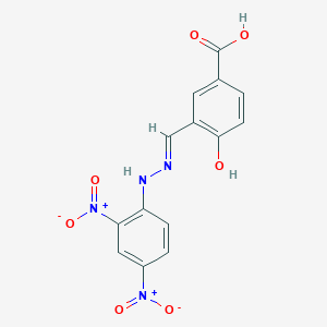 3-[(E)-[(2,4-dinitrophenyl)hydrazinylidene]methyl]-4-hydroxybenzoic acid