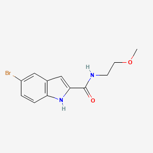 molecular formula C12H13BrN2O2 B1439597 5-bromo-N-(2-methoxyethyl)-1H-indole-2-carboxamide CAS No. 1057942-91-2