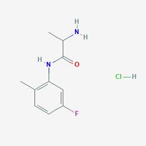 molecular formula C10H14ClFN2O B1439599 N~1~-(5-Fluoro-2-methylphenyl)alaninamide hydrochloride CAS No. 1214056-31-1