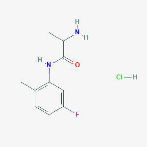 molecular formula C10H14ClFN2O B1439599 N~1~-(5-氟-2-甲基苯基)丙氨酰胺盐酸盐 CAS No. 1214056-31-1