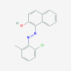 molecular formula C17H13ClN2O B14395996 1-[2-(2-Chloro-6-methylphenyl)hydrazinylidene]naphthalen-2(1H)-one CAS No. 88434-64-4