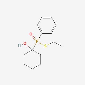 molecular formula C14H21O2PS B14396028 S-Ethyl (1-hydroxycyclohexyl)phenylphosphinothioate CAS No. 88237-84-7