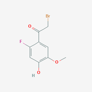 molecular formula C9H8BrFO3 B1439604 2-Bromo-1-(2-fluoro-4-hydroxy-5-methoxyphenyl)ethan-1-one CAS No. 1065076-50-7