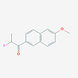 molecular formula C14H13IO2 B14396045 2-Iodo-1-(6-methoxynaphthalen-2-yl)propan-1-one CAS No. 86479-05-2