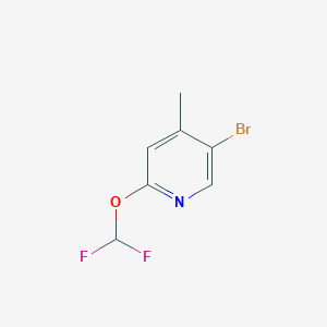 molecular formula C7H6BrF2NO B1439606 5-Bromo-2-(difluoromethoxy)-4-methylpyridine CAS No. 1079352-13-8