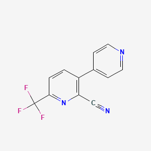 molecular formula C12H6F3N3 B1439608 3-(Pyridin-4-yl)-6-(trifluoromethyl)picolinonitrile CAS No. 1214329-48-2