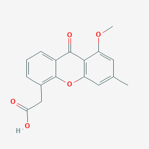 molecular formula C17H14O5 B14396084 (8-Methoxy-6-methyl-9-oxo-9H-xanthen-4-yl)acetic acid CAS No. 88521-82-8