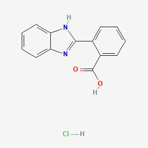 molecular formula C14H11ClN2O2 B1439610 2-(1H-Benzo[d]imidazol-2-yl)benzoic acid hydrochloride CAS No. 37881-99-5