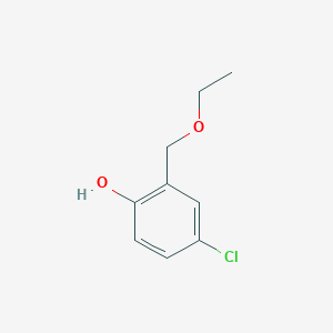 molecular formula C9H11ClO2 B14396117 4-Chloro-2-(ethoxymethyl)phenol CAS No. 89879-53-8