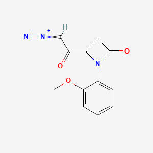 2-Diazonio-1-[1-(2-methoxyphenyl)-4-oxoazetidin-2-yl]ethen-1-olate