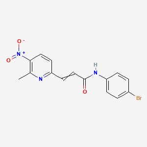 N-(4-Bromophenyl)-3-(6-methyl-5-nitropyridin-2-yl)prop-2-enamide