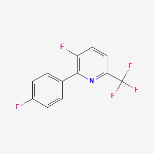 molecular formula C12H6F5N B1439615 3-Fluoro-2-(4-fluorophenyl)-6-(trifluoromethyl)pyridine CAS No. 1214377-51-1