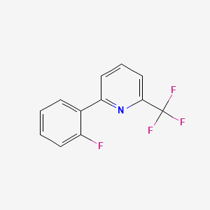 molecular formula C12H7F4N B1439616 2-(2-Fluorophenyl)-6-(trifluoromethyl)pyridine CAS No. 1214324-51-2
