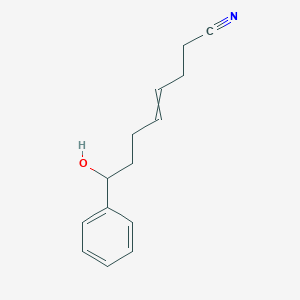 8-Hydroxy-8-phenyloct-4-enenitrile