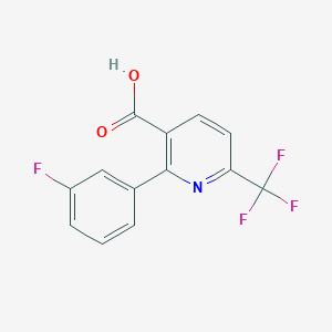 molecular formula C13H7F4NO2 B1439618 2-(3-Fluorophenyl)-6-(trifluoromethyl)nicotinic acid CAS No. 1214329-53-9