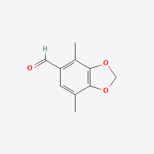 molecular formula C10H10O3 B14396186 4,7-Dimethyl-2H-1,3-benzodioxole-5-carbaldehyde CAS No. 88631-85-0