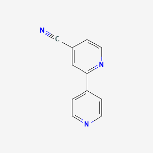 molecular formula C11H7N3 B1439621 2-(Pyridin-4-yl)isonicotinonitrile CAS No. 1214324-46-5