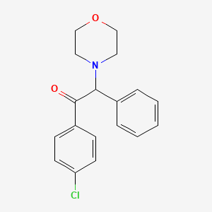 molecular formula C18H18ClNO2 B14396227 1-(4-Chlorophenyl)-2-(morpholin-4-yl)-2-phenylethan-1-one CAS No. 88675-40-5