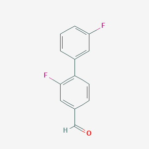 molecular formula C13H8F2O B1439623 3-Fluoro-4-(3-fluorophenyl)benzaldehyde CAS No. 1214339-63-5