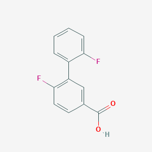 molecular formula C13H8F2O2 B1439625 3-(2-Fluorophenyl)-4-fluorobenzoic acid CAS No. 1214340-35-8