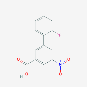 molecular formula C13H8FNO4 B1439626 3-(2-Fluorophenyl)-5-nitrobenzoic acid CAS No. 924646-30-0