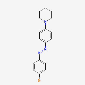 molecular formula C17H18BrN3 B14396277 1-{4-[(E)-(4-Bromophenyl)diazenyl]phenyl}piperidine CAS No. 89505-29-3