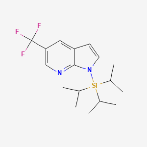 molecular formula C17H25F3N2Si B1439628 5-(三氟甲基)-1-(三异丙基甲硅烷基)-1H-吡咯并[2,3-b]吡啶 CAS No. 1228666-22-5