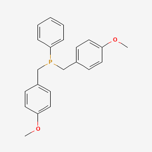 molecular formula C22H23O2P B14396281 Bis[(4-methoxyphenyl)methyl](phenyl)phosphane CAS No. 88104-25-0