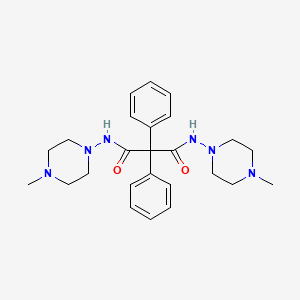 N~1~,N~3~-Bis(4-methylpiperazin-1-yl)-2,2-diphenylpropanediamide