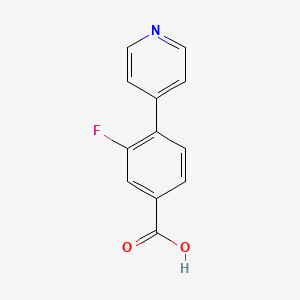 molecular formula C12H8FNO2 B1439634 3-Fluoro-4-(pyridin-4-yl)benzoic acid CAS No. 1214359-83-7