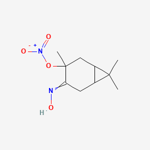 4-(Hydroxyimino)-3,7,7-trimethylbicyclo[4.1.0]heptan-3-yl nitrate