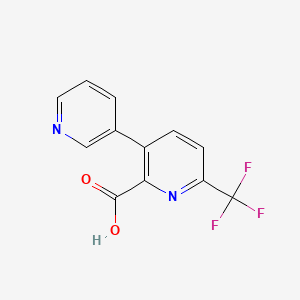 molecular formula C12H7F3N2O2 B1439652 3-(Pyridin-3-yl)-6-(trifluoromethyl)picolinic acid CAS No. 1214360-23-2