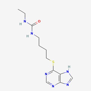 N-Ethyl-N'-{4-[(7H-purin-6-yl)sulfanyl]butyl}urea