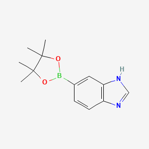 molecular formula C13H17BN2O2 B1439656 5-(4,4,5,5-tetramethyl-1,3,2-dioxaborolan-2-yl)-1H-benzo[d]imidazole CAS No. 1007206-54-3
