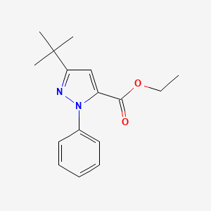 molecular formula C16H20N2O2 B1439658 Ethyl 3-tert-butyl-1-phenyl-1H-pyrazole-5-carboxylate CAS No. 1199215-68-3