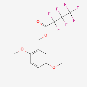 (2,5-Dimethoxy-4-methylphenyl)methyl heptafluorobutanoate