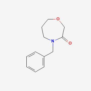 molecular formula C12H15NO2 B1439659 4-Benzyl-1,4-oxazepan-3-one CAS No. 109069-15-0