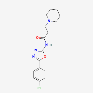 N-[5-(4-Chlorophenyl)-1,3,4-oxadiazol-2-yl]-3-(piperidin-1-yl)propanamide