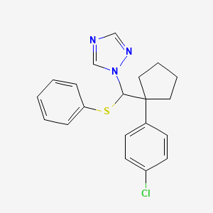 1-{[1-(4-Chlorophenyl)cyclopentyl](phenylsulfanyl)methyl}-1H-1,2,4-triazole