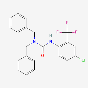 N,N-Dibenzyl-N'-[4-chloro-2-(trifluoromethyl)phenyl]urea