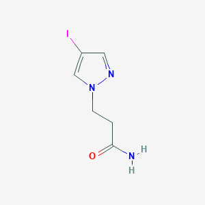 molecular formula C6H8IN3O B1439662 3-(4-iodo-1H-pyrazol-1-yl)propanamide CAS No. 1217862-88-8