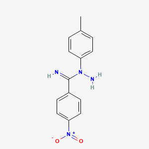 N-(4-Methylphenyl)-4-nitrobenzene-1-carboximidohydrazide