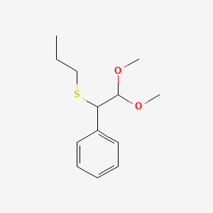 molecular formula C13H20O2S B14396637 [2,2-Dimethoxy-1-(propylsulfanyl)ethyl]benzene CAS No. 88218-88-6