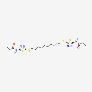 N,N'-[Decane-1,10-diylbis(sulfanediyl-1,3,4-thiadiazole-5,2-diyl)]dipropanamide